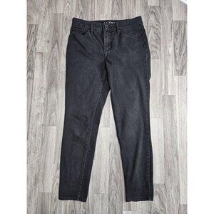 White House Black Market Jeans Womens 6 Black The Skinny Ankle High-Rise Stretch